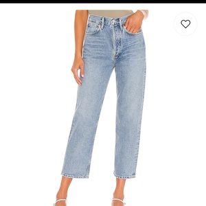 Agolde 90s crop with raw hem